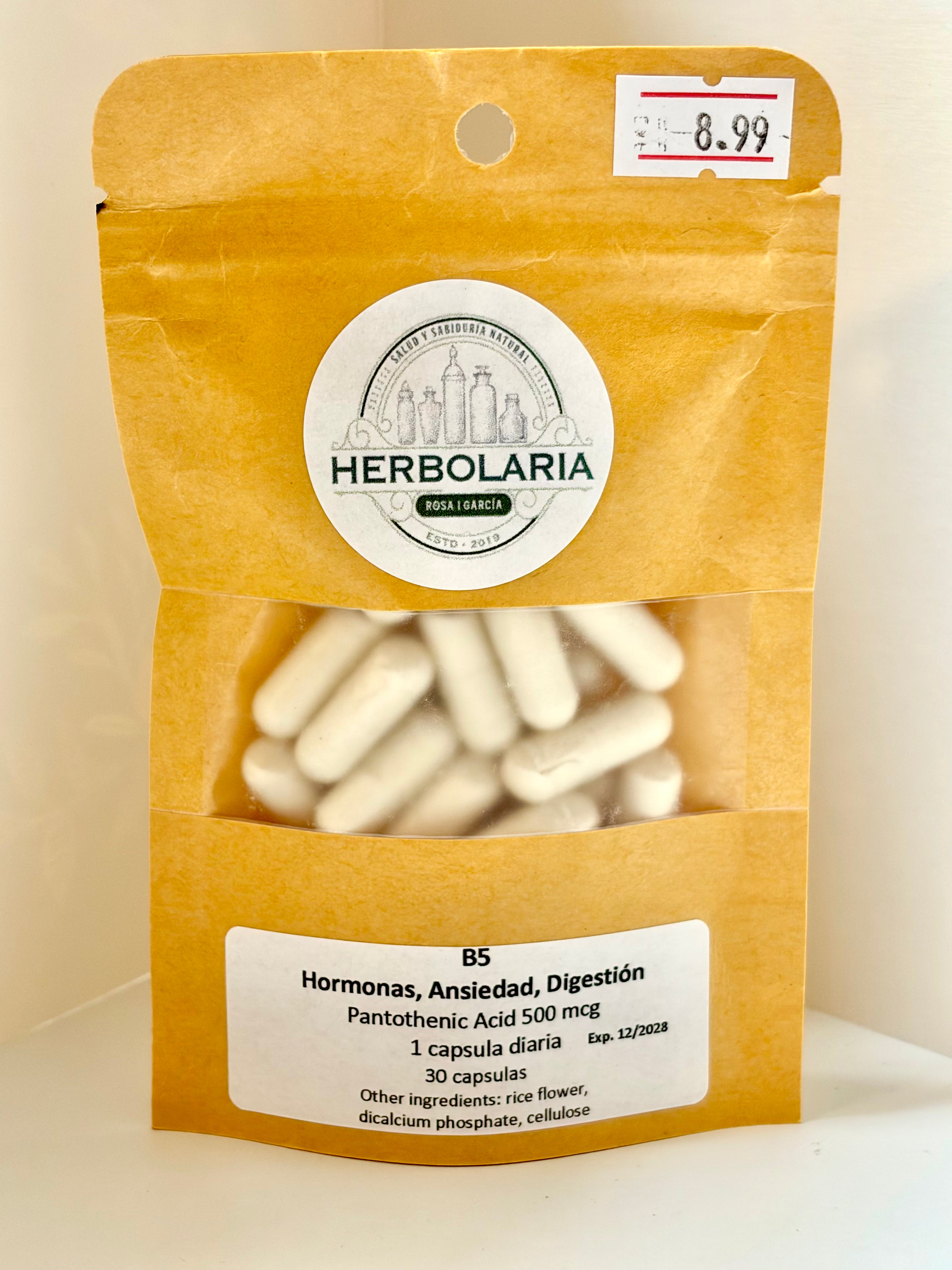 B5 Hormonas/ Ansiedad/ Digestión